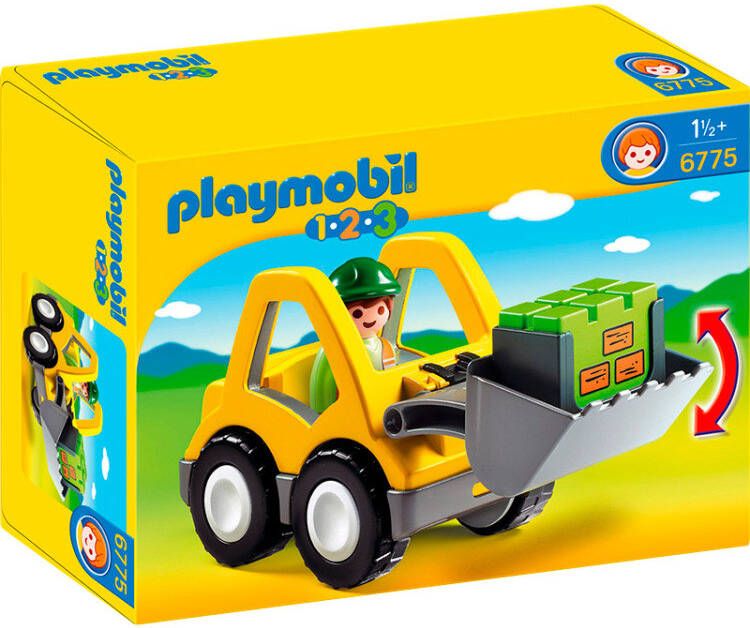 PLAYMOBIL 1.2.3 Graafmachine met werkman 6775