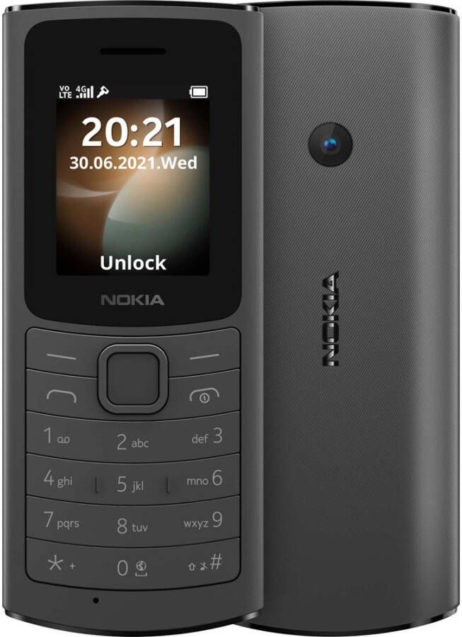 Nokia 110 4G TA 1407 DS Mobiele telefoon Zwart