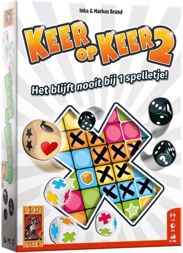 999 Games Keer Op Keer 2 Dobbelspel Assortiment