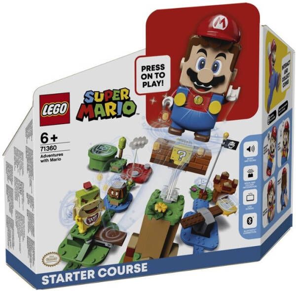 Lego 71360 Super Mario Avonturen Startset Interactief Speelgoed met Mario Figuur voor Kinderen van 6 Jaar en Ouder