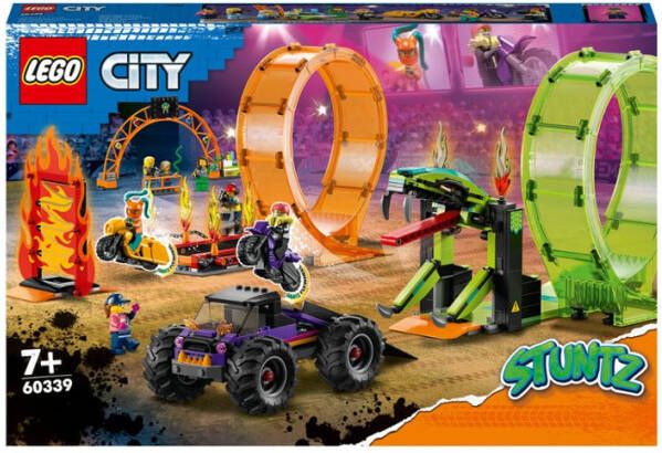 Lego City Stuntz Double Loop Stunt Arena Motorbike Set(60339 )