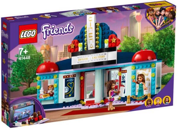 Lego 41448 Friends Heartlake City Bioscoop Set met Telefoon en Mini Poppetjes, Constructie Speelgoed voor Kinderen vanaf 7 Jaar