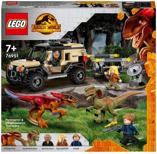LEGO Jurassic World Pyroraptor & Dilophosaurus Transport 76951