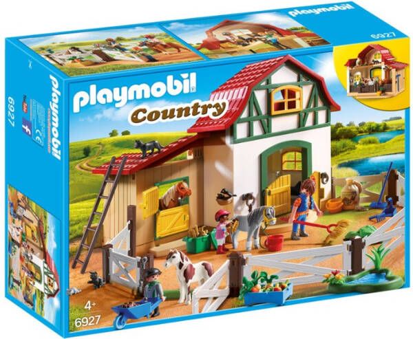 Playmobil ® Constructie speelset Ponyboerderij(6927 ), country Made in Germany(194 stuks )