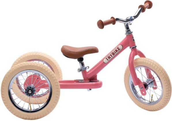 Trybike Steel 2 in 1 loopfiets jaipur pink