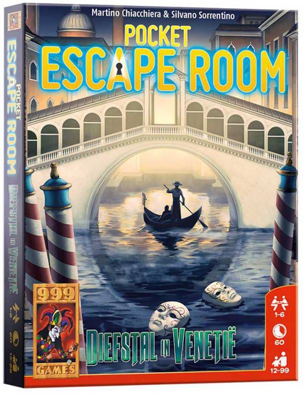 999 Games Pocket Escape Room Diefstal In Venetië Kaartspel