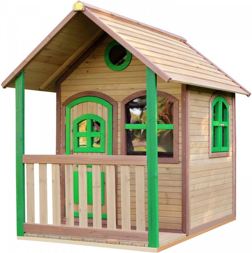 AXI Alex Speelhuis Van Fsc Hout Speelhuisje Voor De Tuin/Buiten In Bruin & Groen