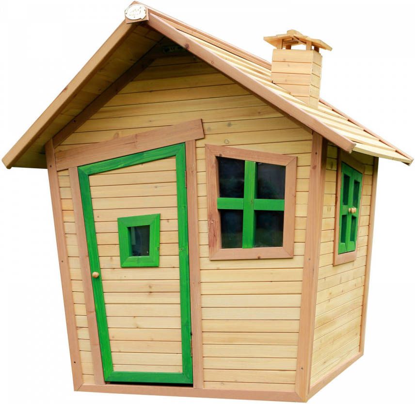 AXI Alice Speelhuis Van Fsc Hout Speelhuisje Voor De Tuin/Buiten In Bruin & Groen