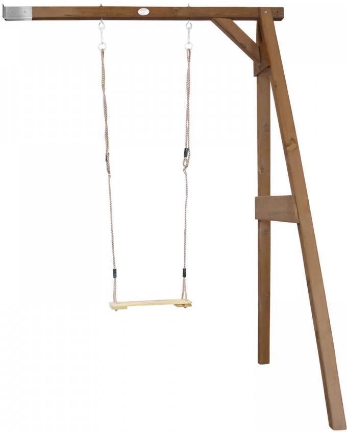 AXI Enkele Schommel Van Hout In Bruin Schommel Met Muurbevestiging Voor Kinderen Met Houten Schommelzitjes