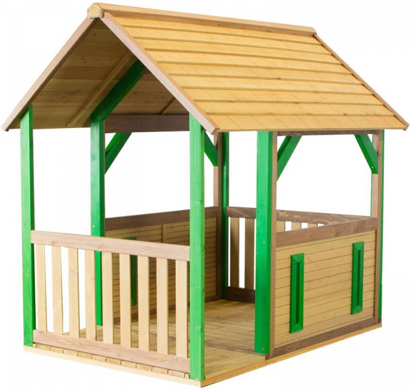AXI Forest Speelhuis Van Fsc Hout Speelhuisje Voor De Tuin/Buiten In Bruin & Groen