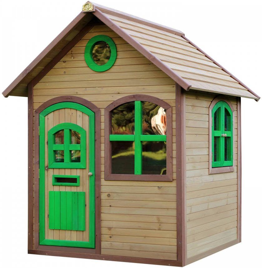 AXI Julia Speelhuis Van Fsc Hout Speelhuisje Voor De Tuin/Buiten In Bruin & Groen