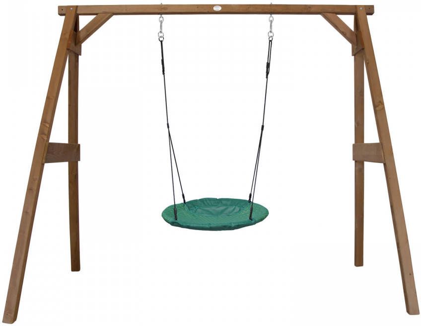 AXI Nestschommel Summer Met Frame Van Hout In Bruin Vrijstaande Schommel Voor Kinderen Met Nest Schommelzitje