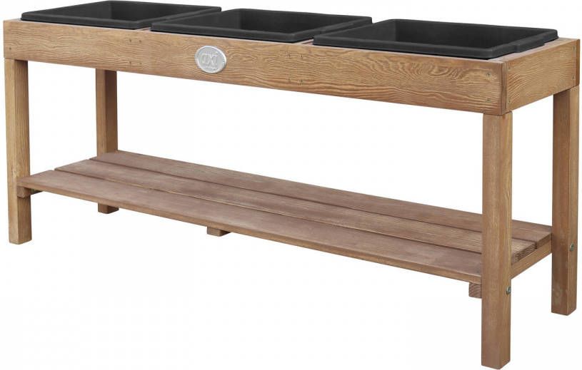 AXI Zand & Watertafel Van Hout Donkerbruin Zandtafel Met 3 Kunststof Bakken & Opbergplank