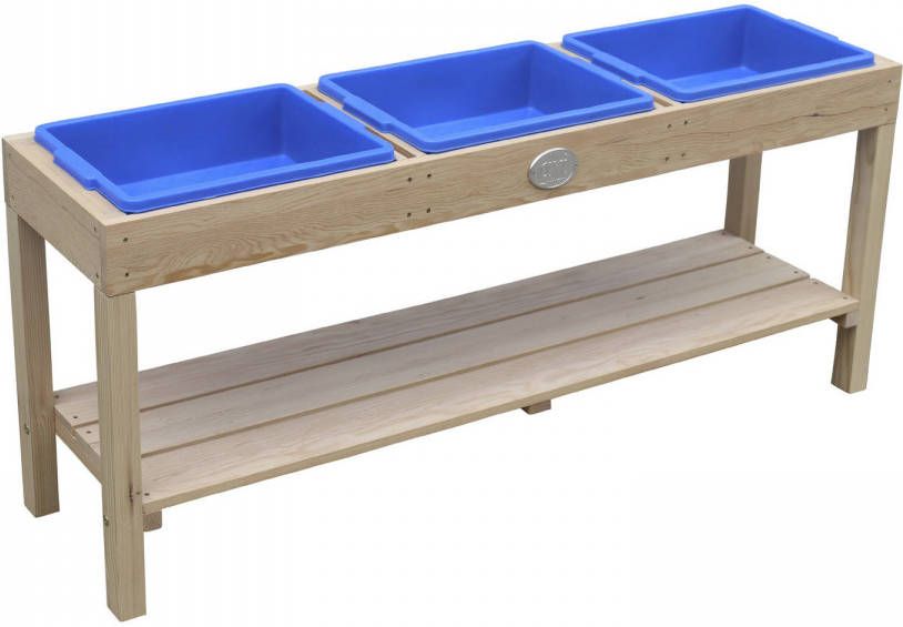 AXI Zand & Watertafel Van Hout Zandtafel Met 3 Kunststof Bakken & Opbergplank