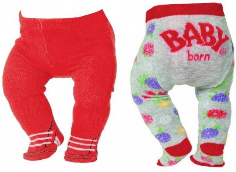 BABY born Maillots Trend 43 Cm Dubbelverpakking Rood/grijs