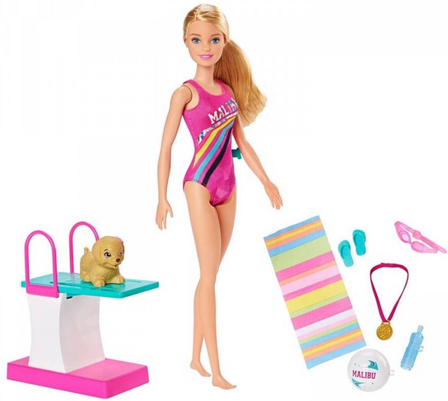 Barbie Dreamhouse Adventures Swim 'N Dive Pop 30 Cm Accessoires
