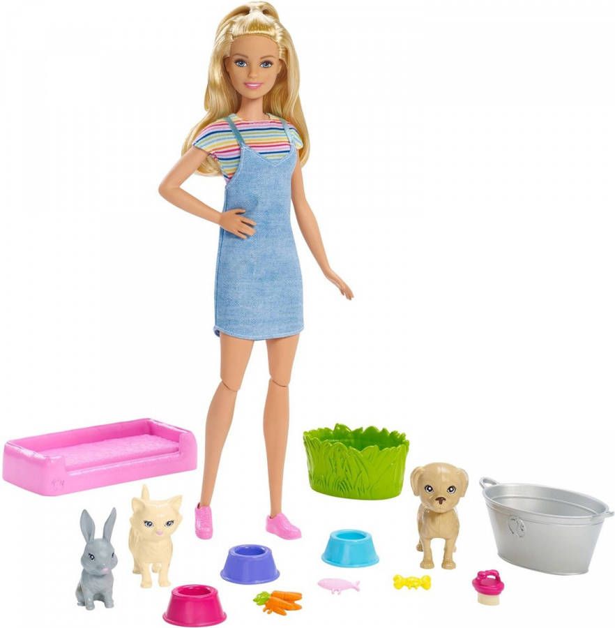 Barbie Huisdierensalon Wash Pets 30 Cm Meisjes 10 delig