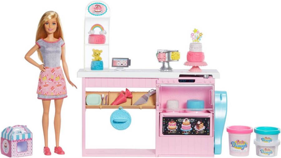 Barbie Speelset Cake Bakken En Decoreren 12 delig 23 Cm