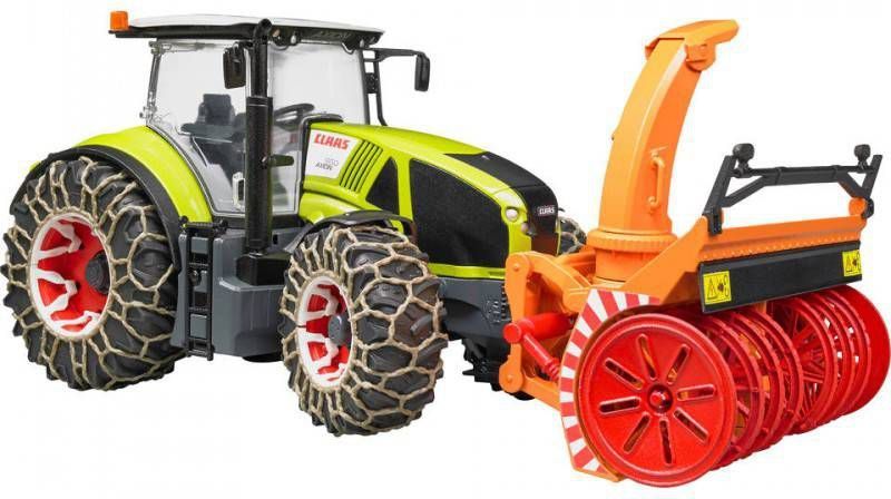 bruder ® Claas Axion 950 met sneeuwkettingen en sneeuwfrees 03017 Jongen