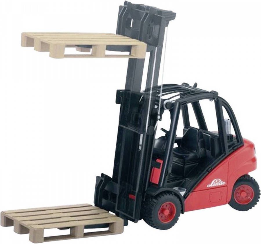 Bruder ® Speelgoed vorkheftruck Linde H30D met trekhaak en 2 traytjes Made in Germany