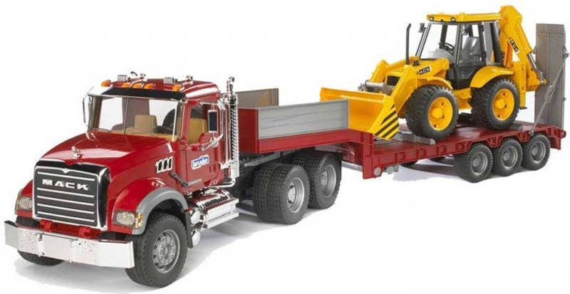 Bruder Mack Granite Dieplader Met Jcb Shovel