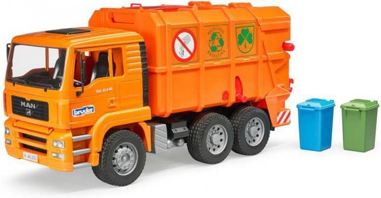 Bruder ® MAN TGA Vuilniswagen, Oranje 02760 Jongen