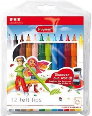 Bruynzeel Viltstiften 12 stuks Hoge Kwaliteit