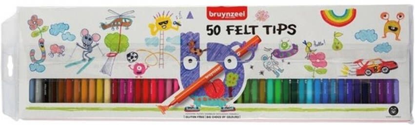Bruynzeel 50 Stuks Top Kwaliteit Viltstiften Speelgoed Viltstiften