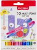 Bruynzeel Kids viltstiften Multi Point, etui van 10 geassorteerde kleuren online kopen