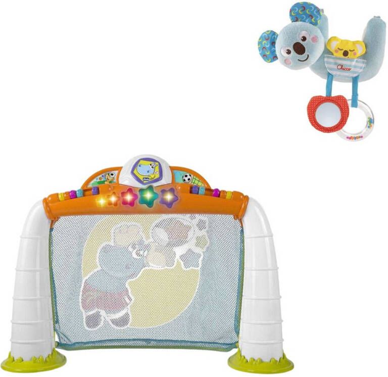 Chicco Bundel Elektronisch Voetbaldoel & Rammelaar Koalabeer Te Bevestigen Aan Kinderwagen