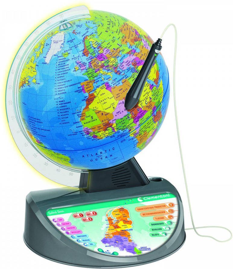 Clementoni Leerspel Wereldbol Interactief 32 X 43 Cm Blauw
