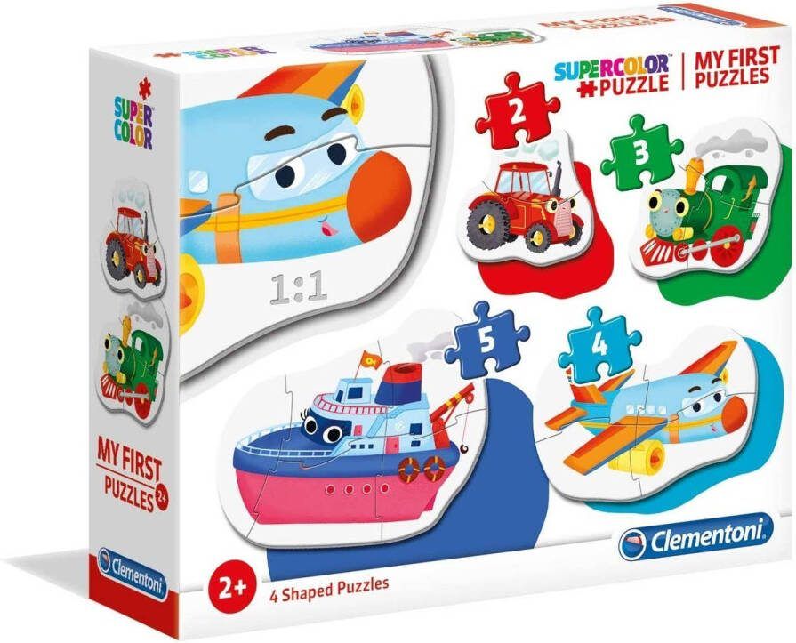Clementoni Legpuzzel My First Puzzle Transport 4 Puzzels