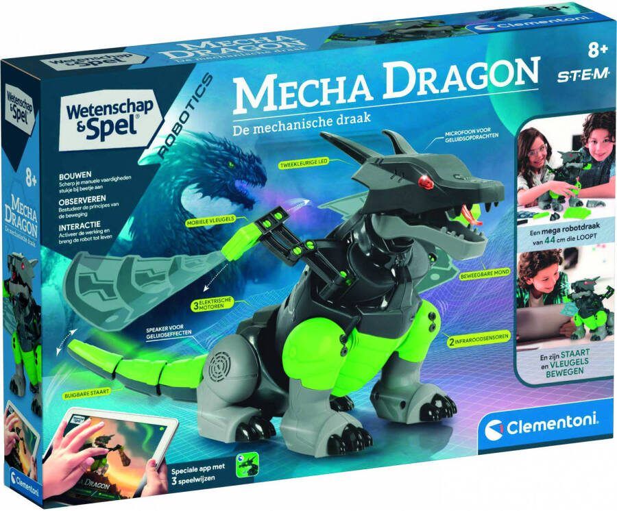 Clementoni Robot Mecha Dragon Junior 44 Cm Grijs/groen