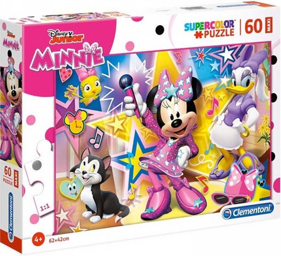 procedure Rentmeester Op risico Clementoni supercolor maxi puzzel Minnie Mouse 60 stukjes -  Eerstspeelgoed.nl