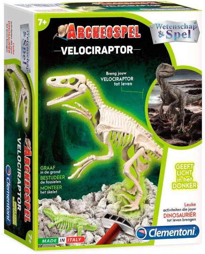 Clementoni Velociraptor Opgravingsset Junior 15 delig