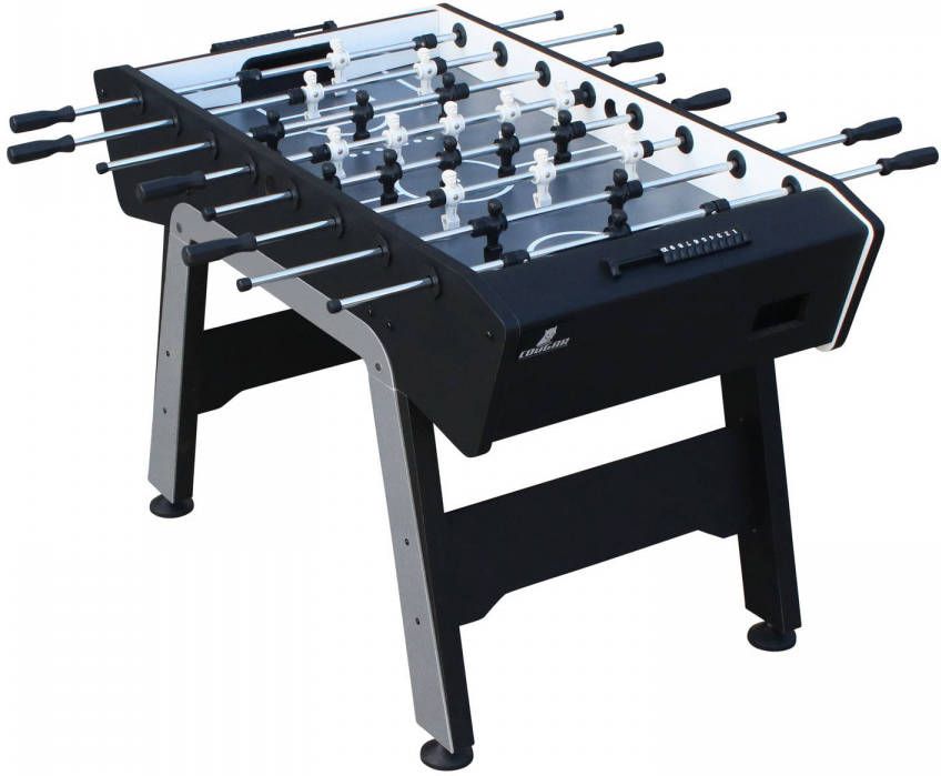 Cougar Arch Pro Voetbaltafel 4ft In Zwart Tafelvoetbal Tafel Incl. 4 Ballen En Scoreteller