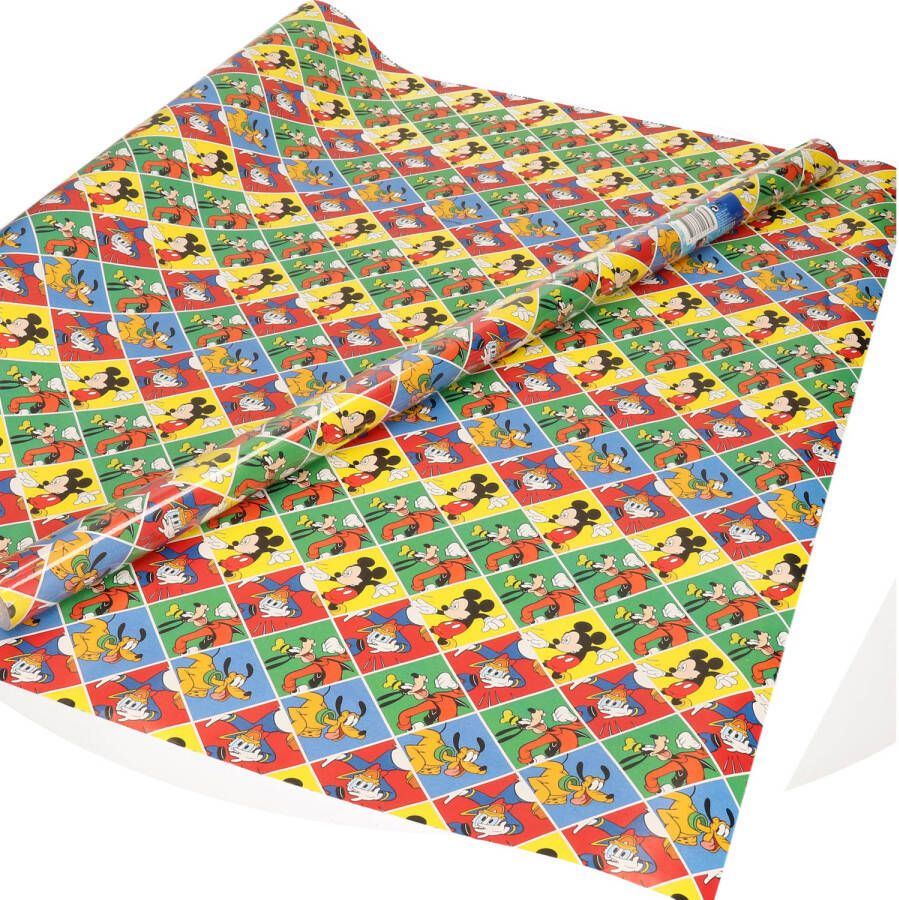 Disney 4x Inpakpapier/cadeaupapier Donald Duck En Pluto 200 X 70 Cm Cadeaupapier