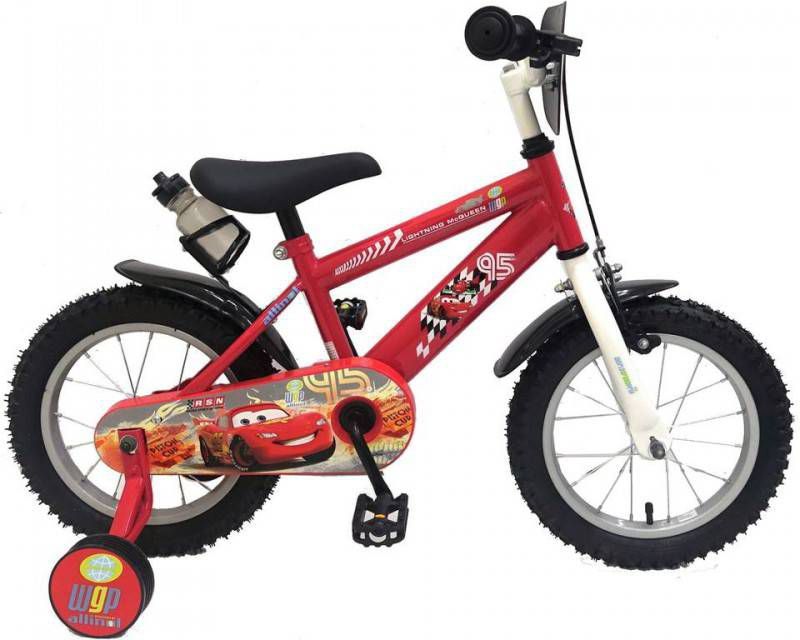 Disney Jongensfiets Cars 12 Inch 21, 5 Cm Jongens Terugtraprem Rood