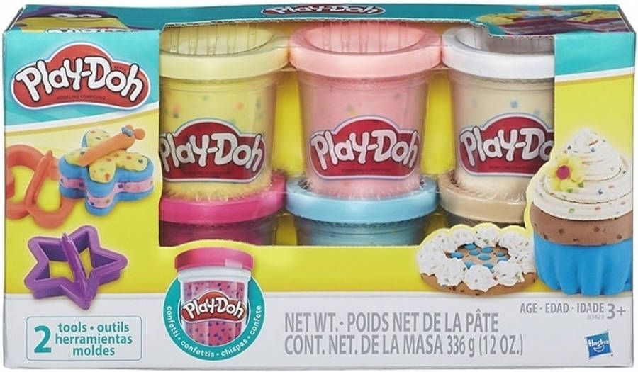 Dobeno Confetti Play doh 6 pack 336 Gram Boetseerklei Playdoh