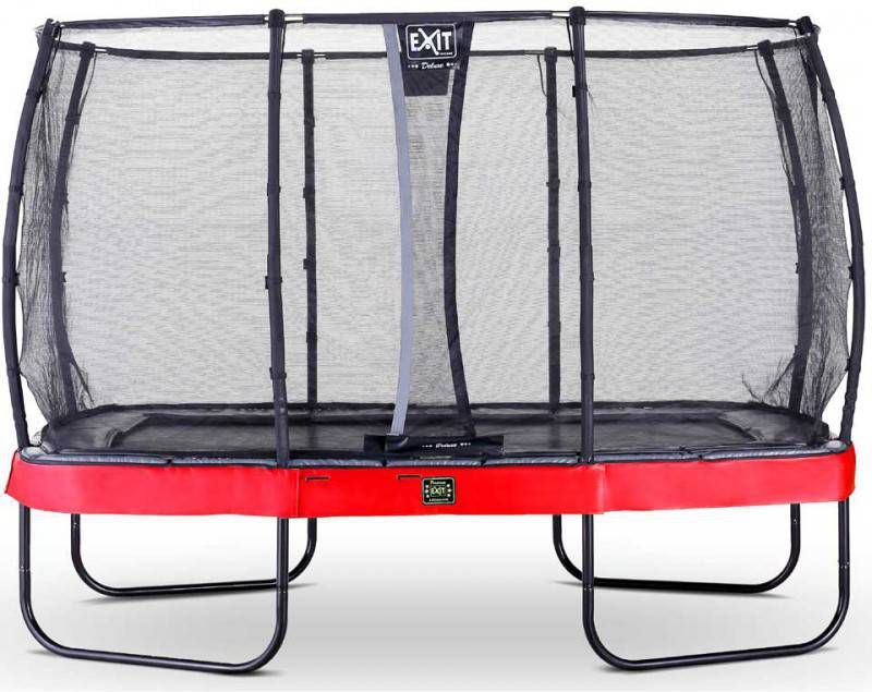 EXIT Toys Exit Elegant Premium Trampoline Met Veiligheidsnet Deluxe Rechthoekig 214 X 366 Cm Paars