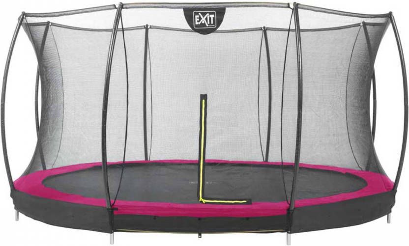 EXIT Toys Exit Silhouette Verlaagde Trampoline Met Veiligheidsnet Rond 366 Cm Roze