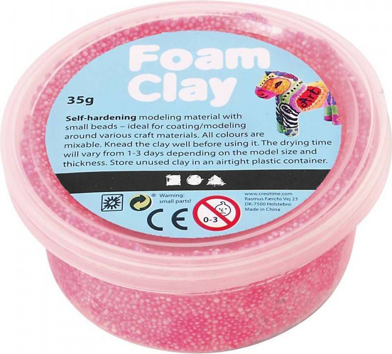 Foam Clay Klei Neon Roze 35 Gram(78926 )