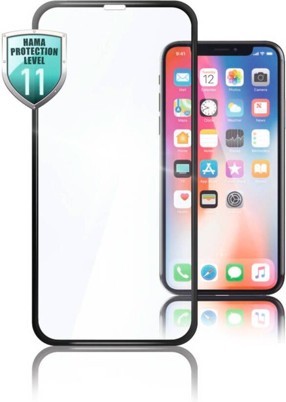 Hama Displaybeschermingsglas 3D Full Screen beschermglas voor Apple iPhone X XS 11 Pro, displaybescherming