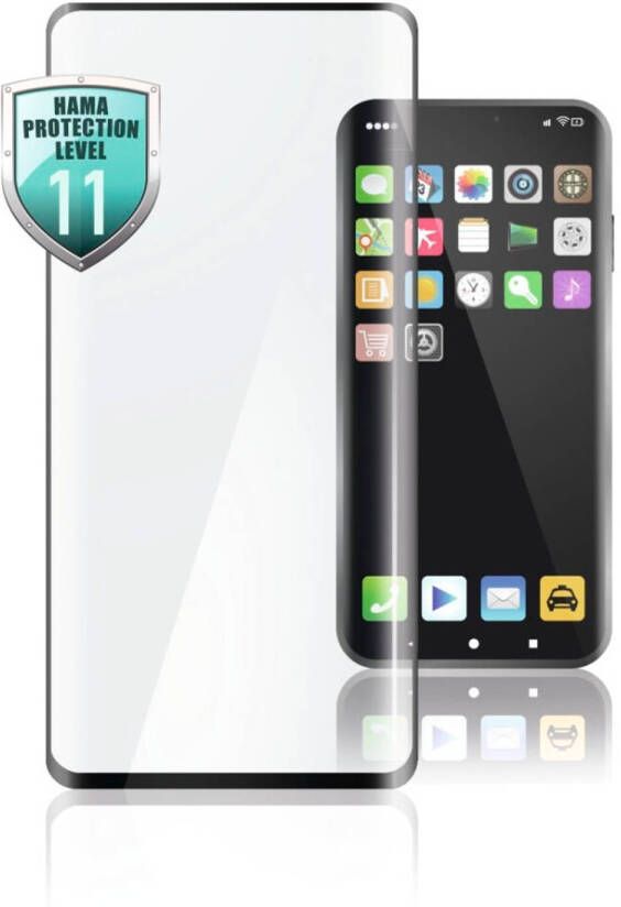 Hama 3d full screen beschermglas Voor Huawei P40 Pro/p40 Pro+ Zwart