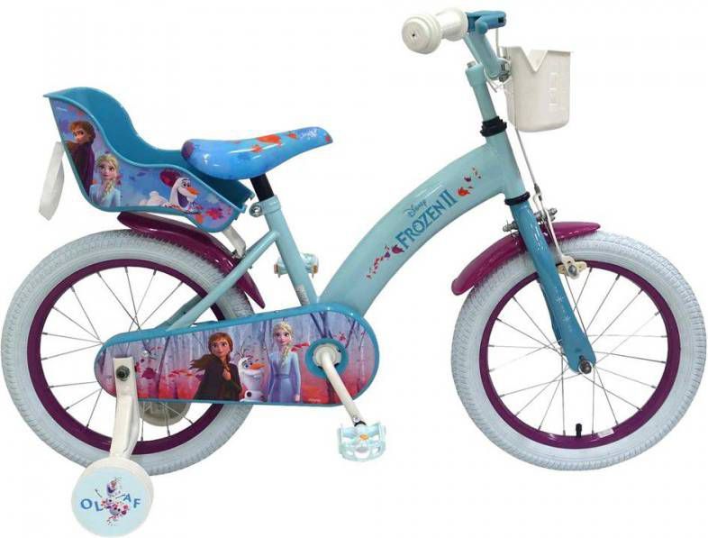 Fietsaccessoires Kubbinga Disney Frozen 2 Meisjesfiets 16 Inch 25, 4 Cm Meisjes Terugtraprem Blauw