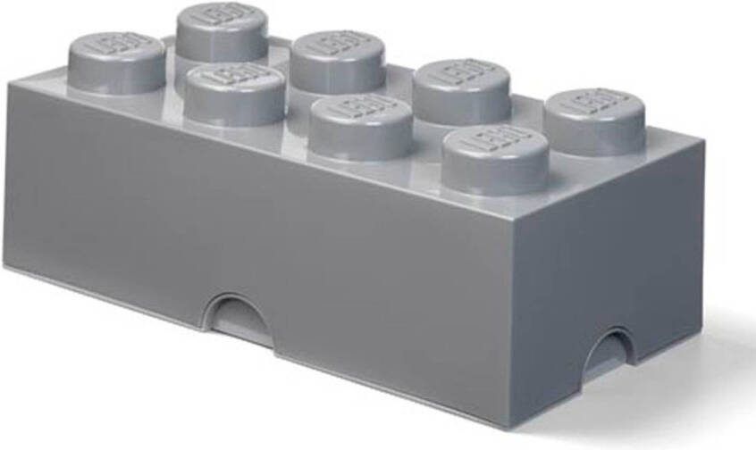 LEGO Opbergdoos blokje, 12 Liter, Grijs Polypropyleen