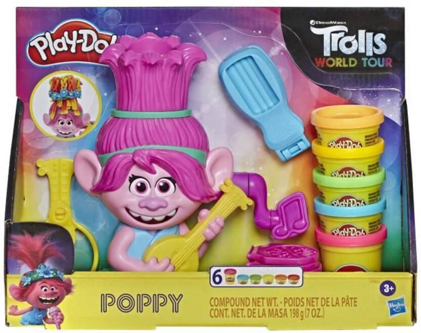 Massamarkt Play doh Pate A Modeler Poppy, Regenbooghaar Queen Of Trolls