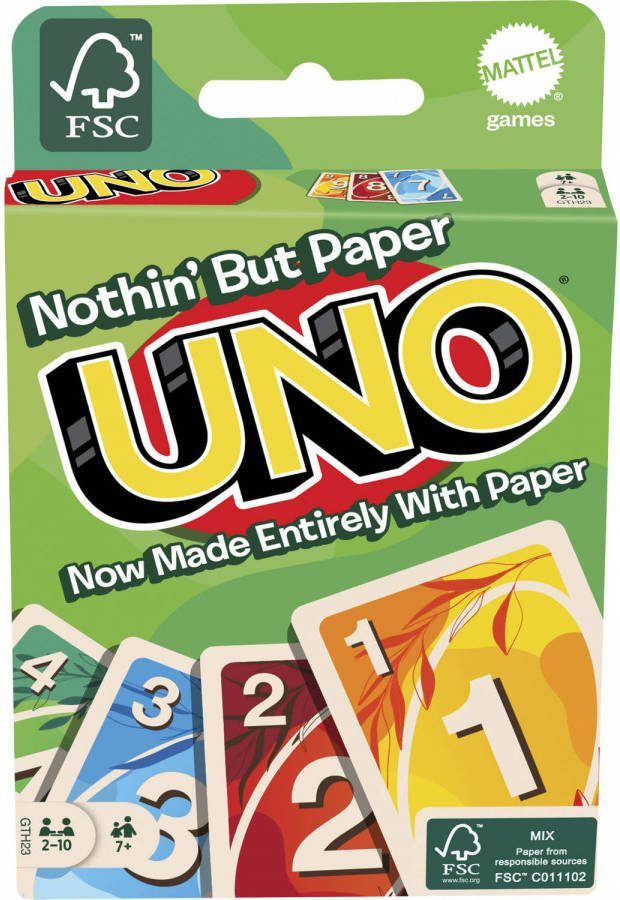 Mattel Kaartspel Uno Recyclebaar Papier Groen 113 delig