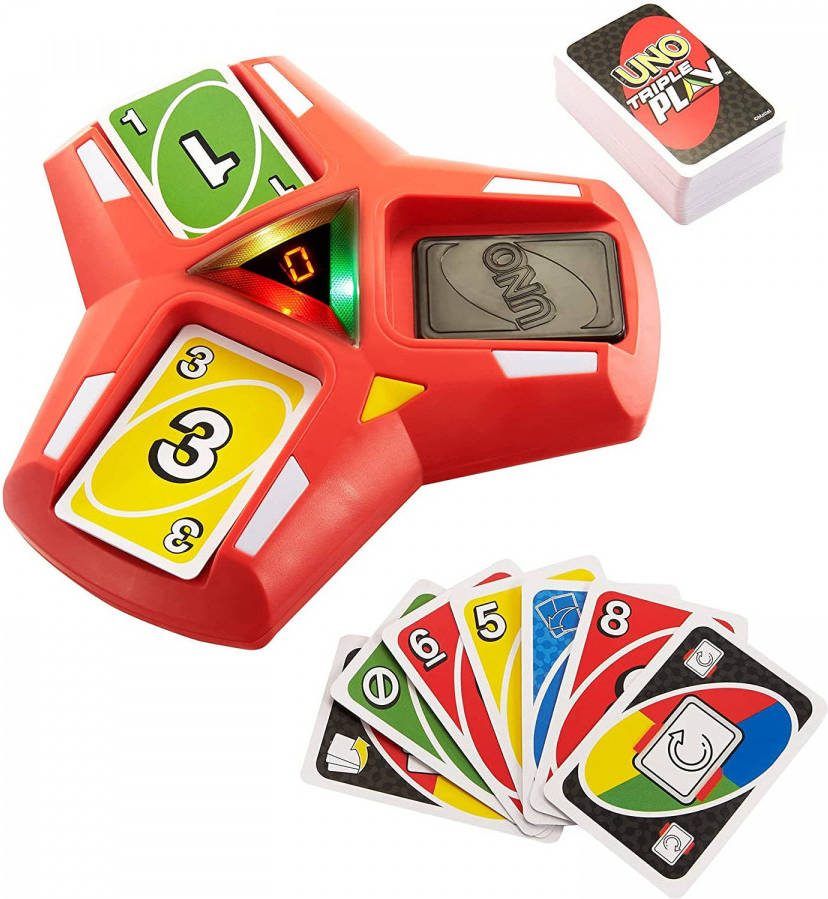 Mattel Kaartspel Uno Triple Play Junior