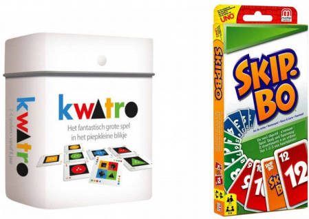 Mattel Spellenbundel Kaartspel 2 Stuks Kwatro & Skip bo